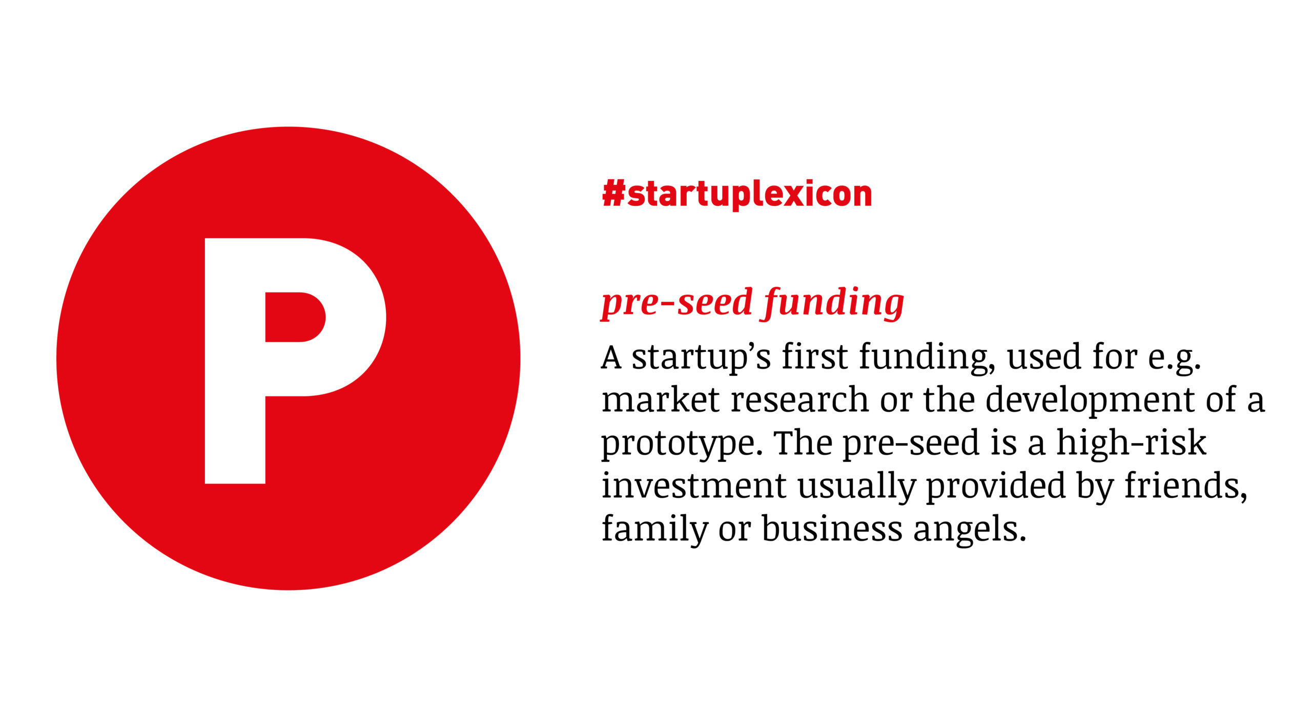 Young Entrepreneurs in Science lexicon graphic pre-seed funding